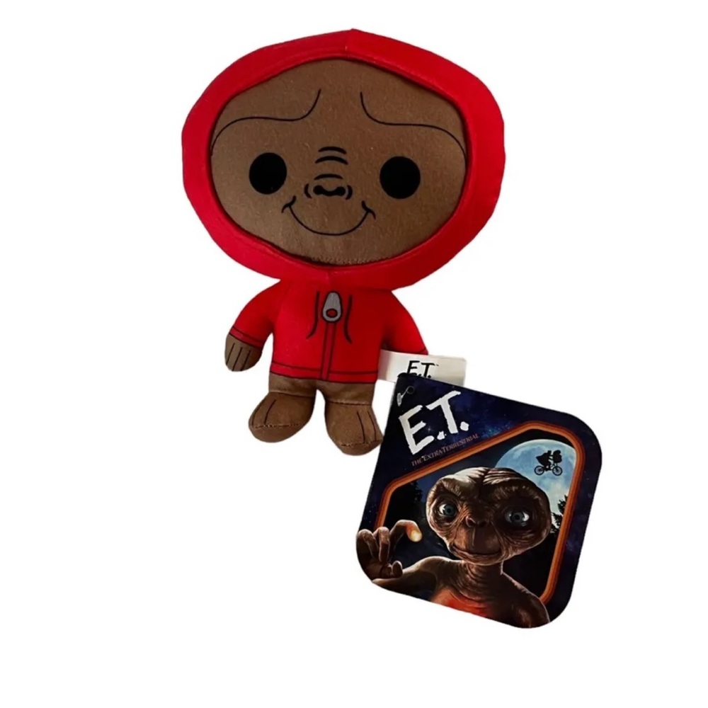 E.T. THE EXTRATERRESTRIAL 6” Plush Toy Stuffed Animal Alien Red Hoodie Authentic
